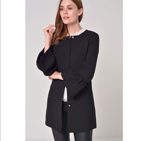 Only Chai Frill Sleeve Coat - Picture 4 of 11